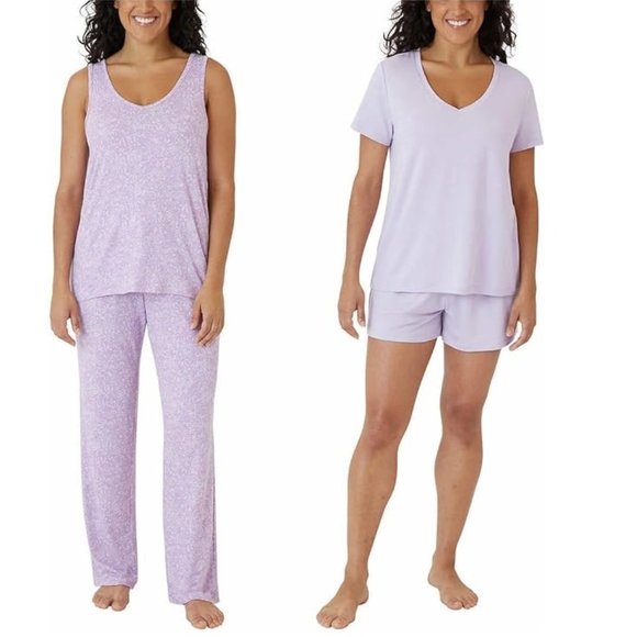 NWT Eddie Bauer Women's 4 Piece Pajama Sleep Set Orchid Size S $60 H362 - Picture 1 of 5